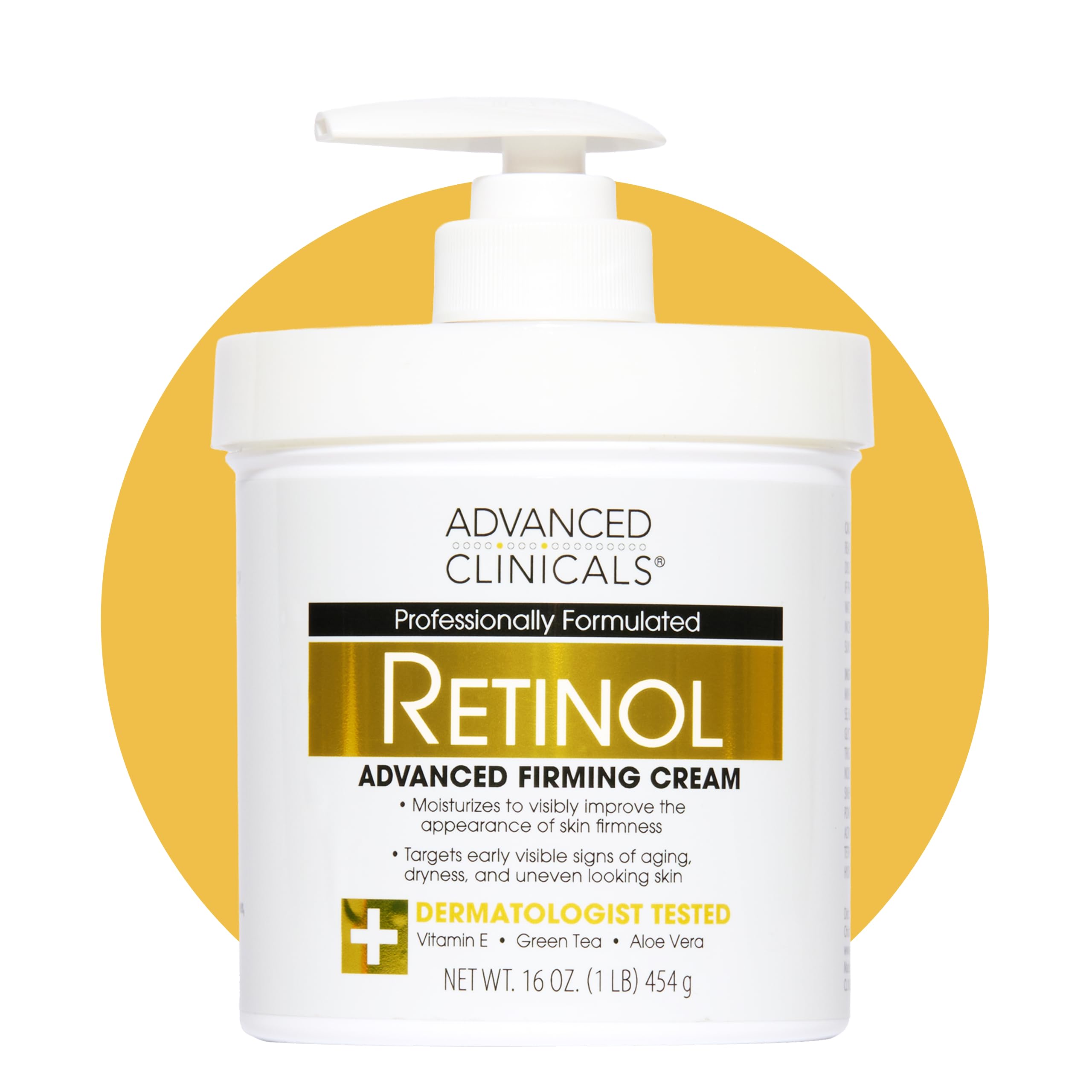 Advanced Clinicals Retinol Cream. Spa Size for Salon Professionals